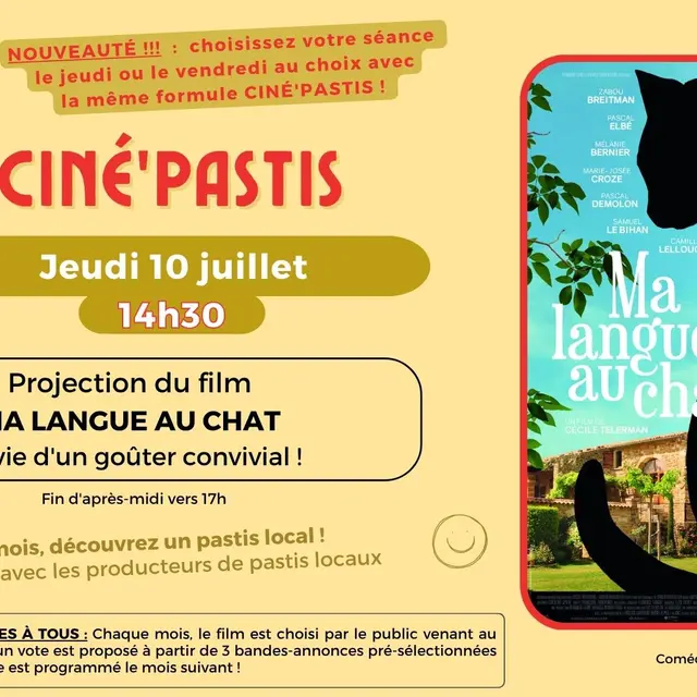 Ciné'Pastis 10 JUILLET
