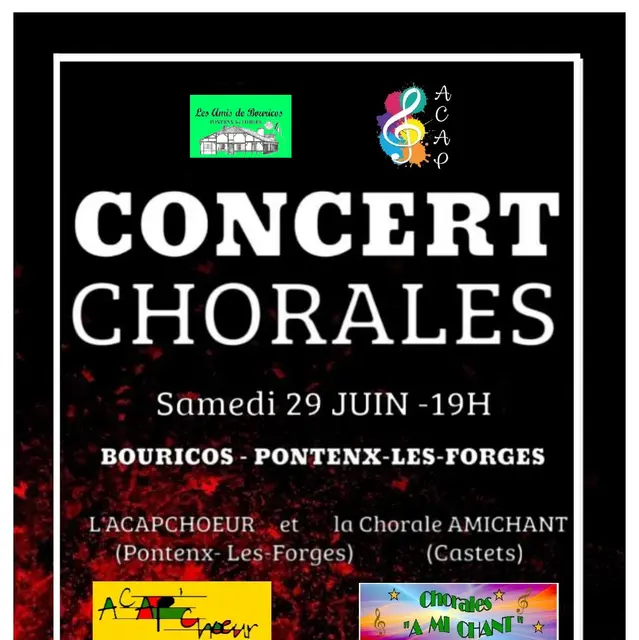 Concert Chorales ACAPCHOEUR-AMICHANT-29 Juin-Affiche 2