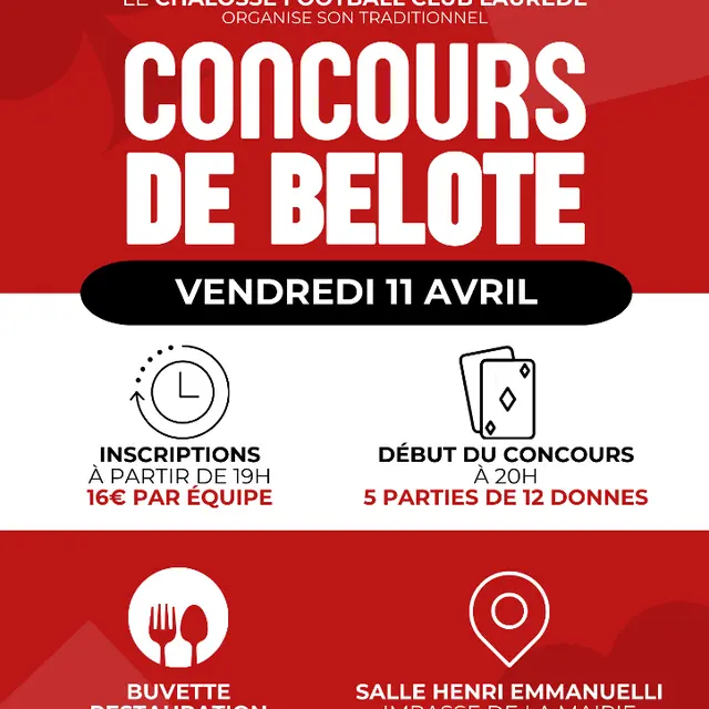 Concours belote 11 avril