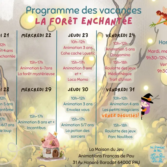 programme des animations