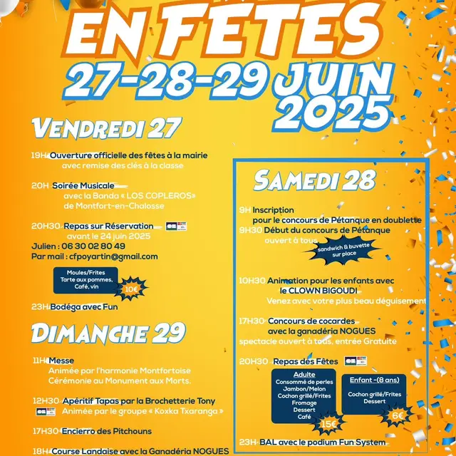 Fête Poyartin 27-29 JUIN