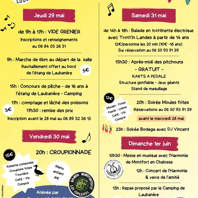 Fêtes de Louer 29 MAI au 1er juin