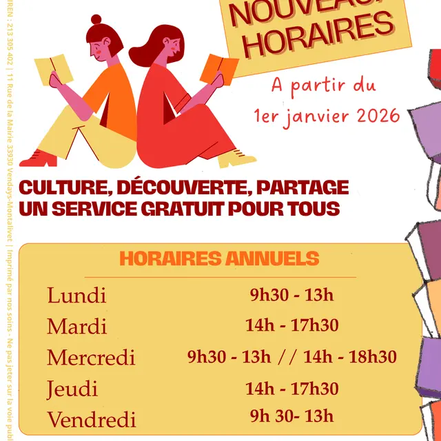 Horaires 2026 - 1