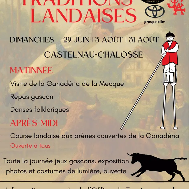 Affiche journées Tradition landaise OT Landes Chalosse