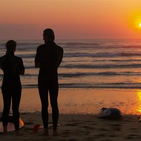 Kayaksurf coucher du soleil