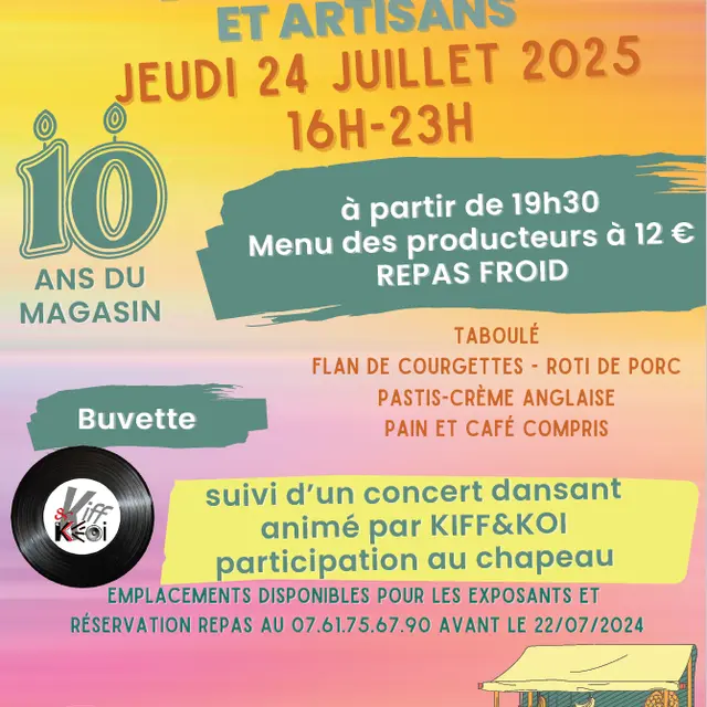 Marché de producteurs Coumet 24 JUILLET