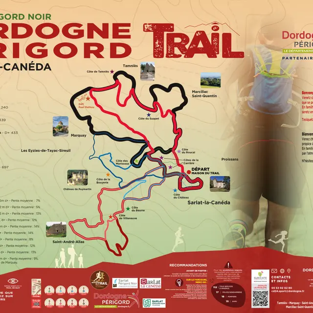 TRAIL DE SARLAT 120 X 80 CM imp