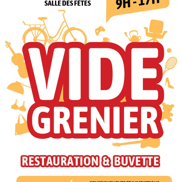 Vide grenier fête Louer 29 MAI