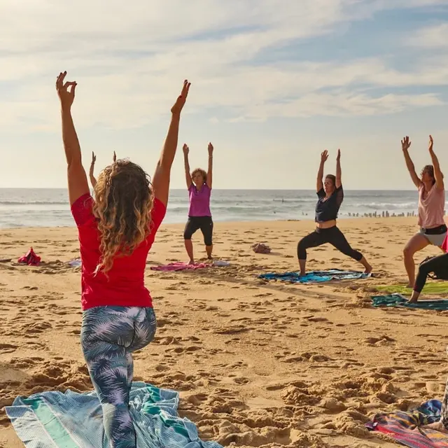Yoga sur la plage