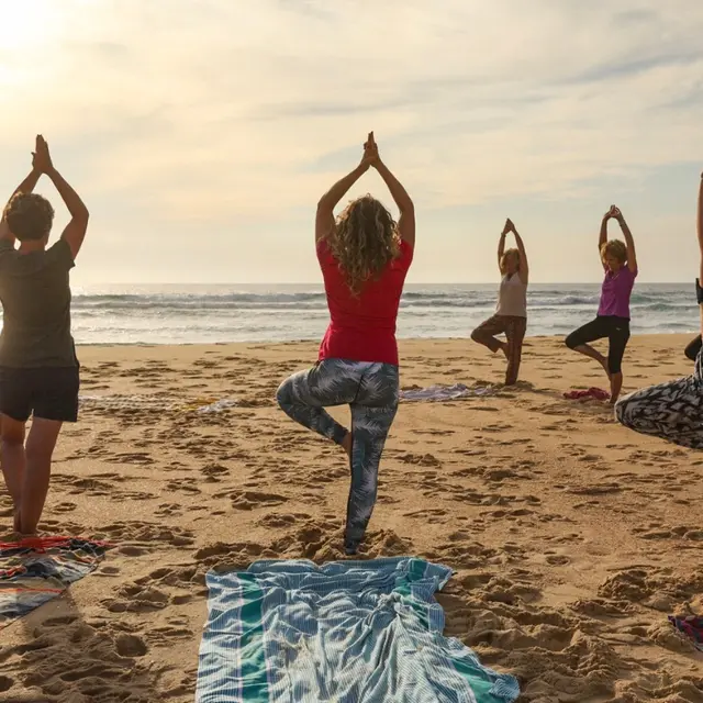 Yoga sur la plage