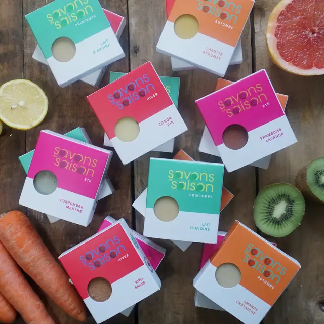 Savons surgras à base de fruits et légumes