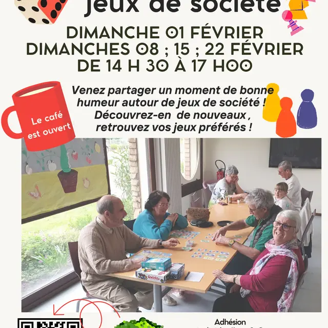 Flyer Annonce Evènement Atelier Cuisine Végétale Bio Restaurant Photos Moderne Rond Vert  - après midi jeux février 2026