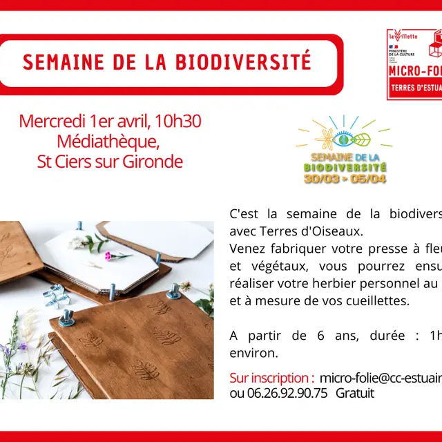 SEMAINE DE LA BIODIVERSITE / PRESSE A FLEURS / 800X600