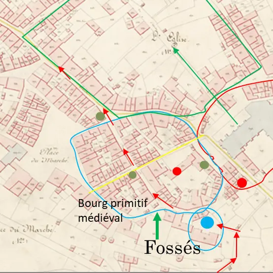 Plan médiéval Le Dorat