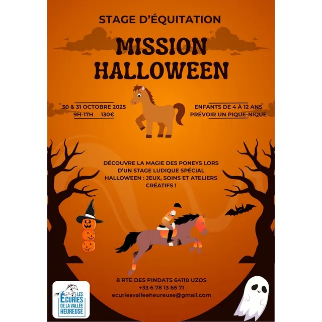 mission halloween ecuries vallée heureuse