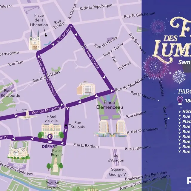 parcours fête des lumières