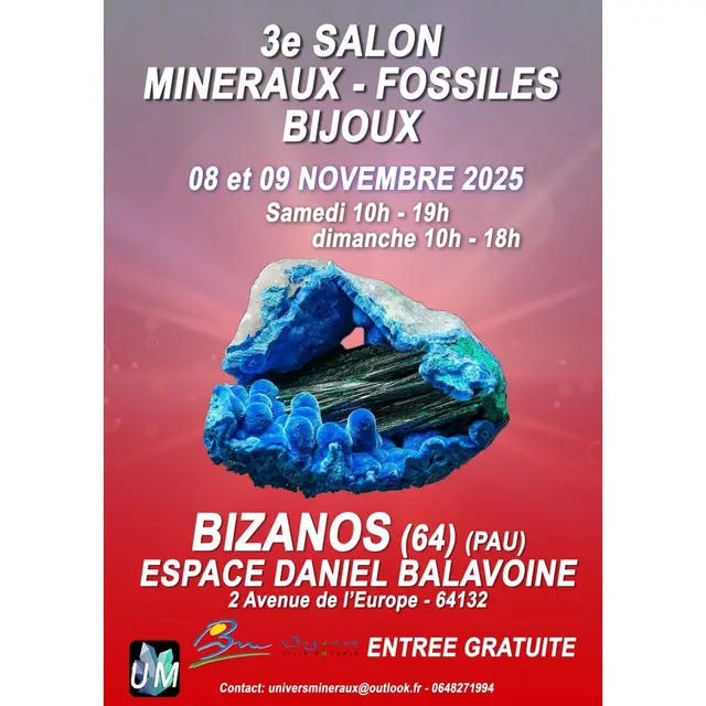 salon minéraux fossiles bijoux