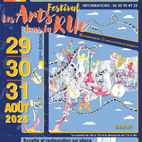 Affiche - arts dans la rue - contres - 2025