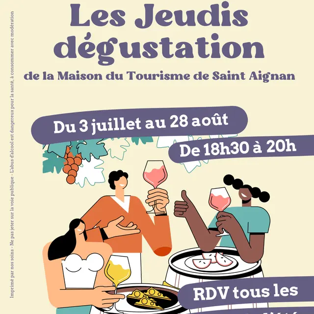 Affiche Jeudis Dégustation 2025 - OT Sud Val de Loire
