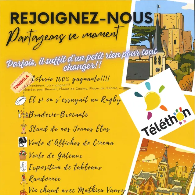 Affiche Téléthon Union des Commerçants Montrichard