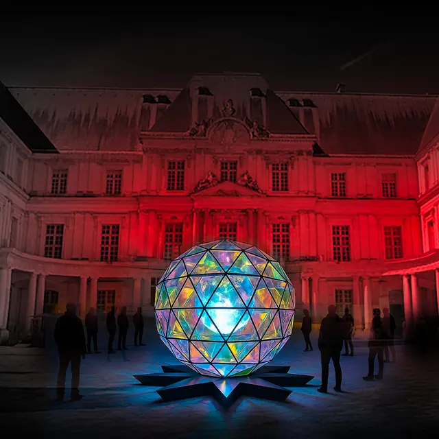 Lune dichroïque au Château royal de Blois (c) J. Bellot