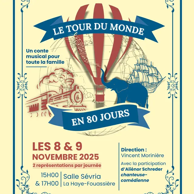 Affiche le tour du monde en 80 jours