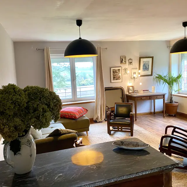 Gîte Le Nid - Moulins-le-Carbonnel - salon