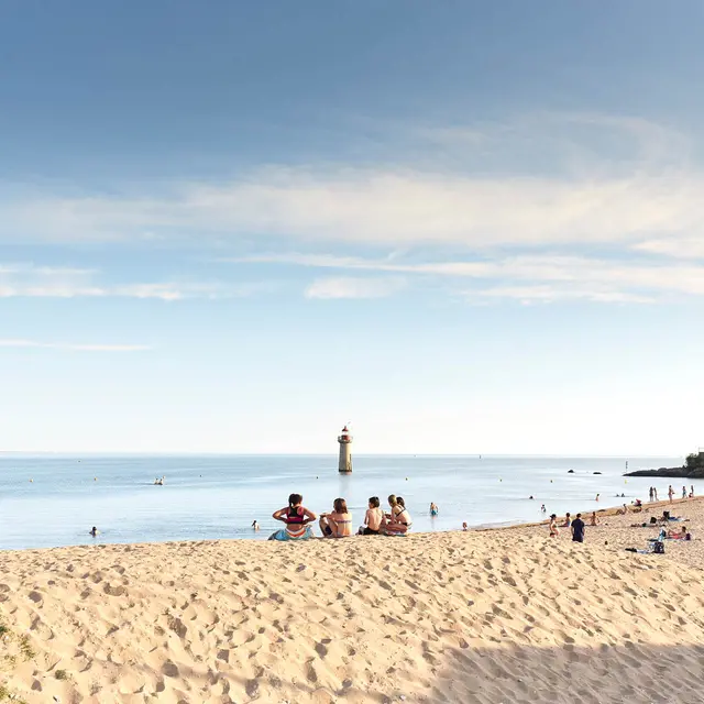 La plage de Villes Martin à Saint-Nazaire