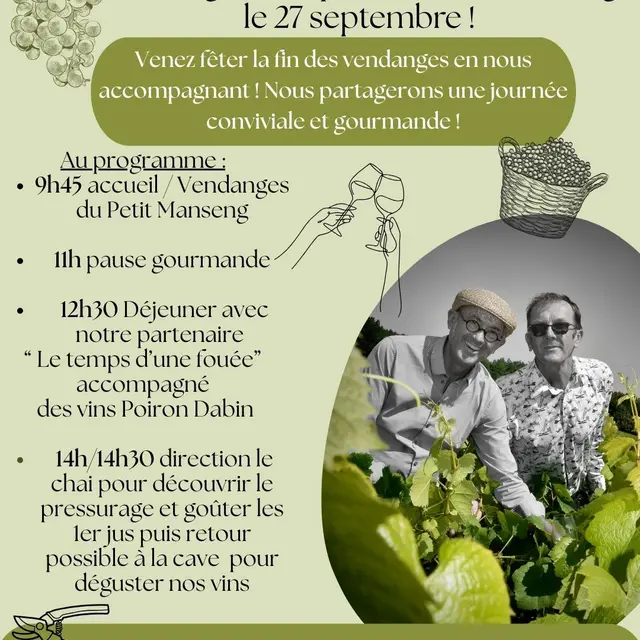 Vendanges au Domaine Poiron Dabin