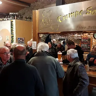 comptoir de la salle de dégustation