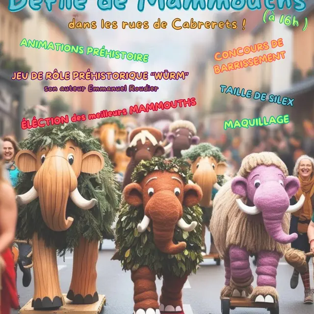 Défilé de Mammouths (A4) - Affiche Recto