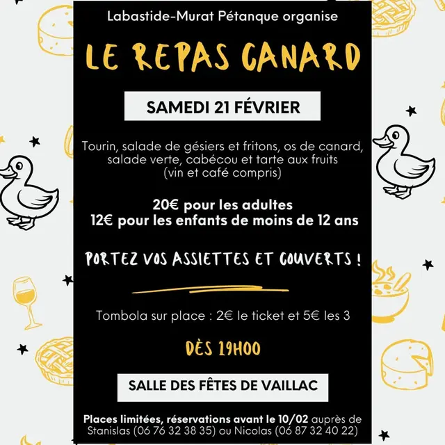 02 - 21 février - Pétanque repas canard