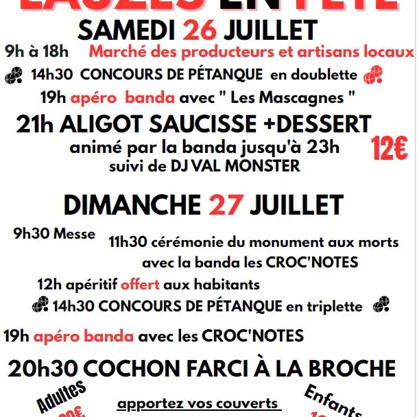 07 - 26 & 27 juillet - Lauzès en fête