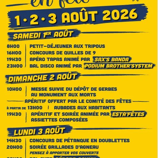 08 - 1, 2 et 3 août - Blars en fête