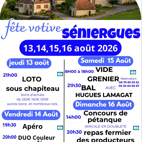 08 - 13 au 16 août - Fête à Séniergues 2