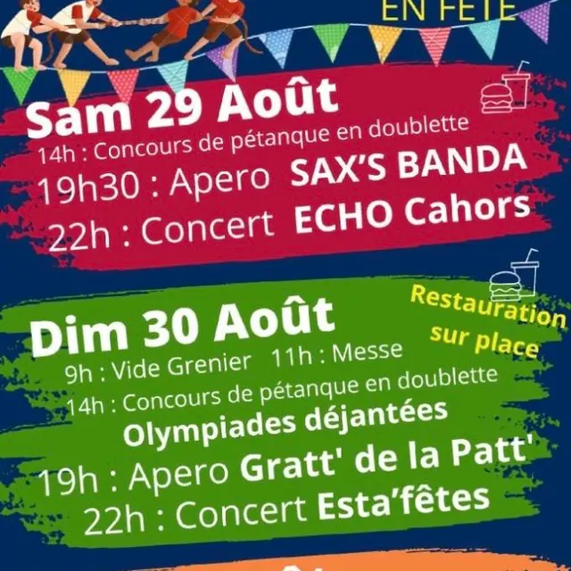 08 - 29 au 31 août - fête à Goudou
