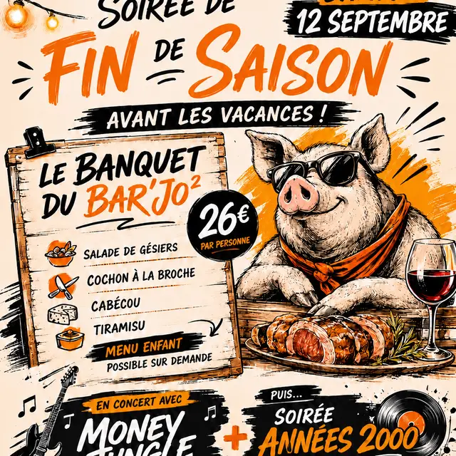 09 - 12 sept - Soirée fin de saison au BarJo²