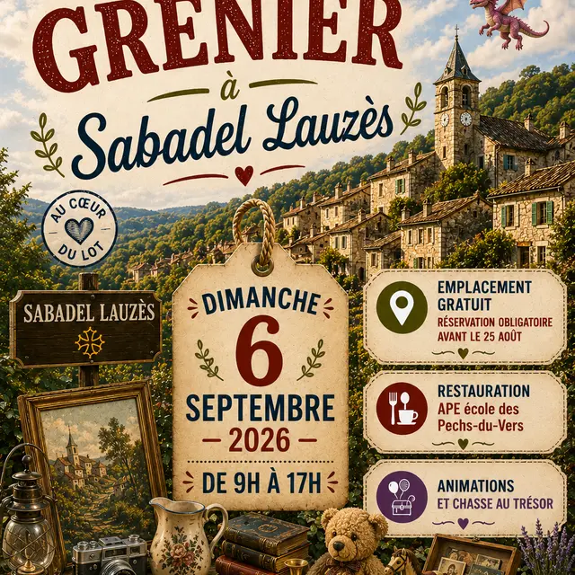 09 - 6 septembre - vide-grenier Sabadel Lauzès