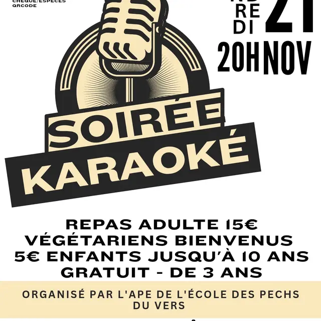 11 - 21 nov - karaoké de l'APE des Pechs-du-Vers