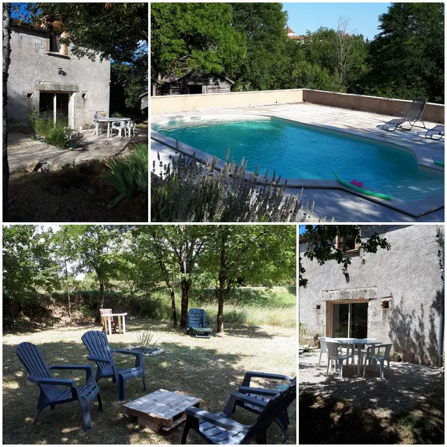 Le gîte et son jardin privatif - La piscine partagée