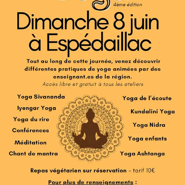 Affiche Espédaillac fête du yoga