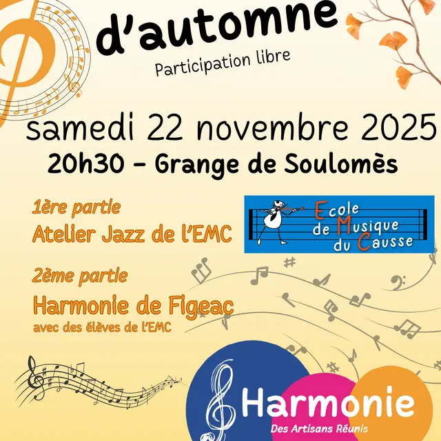 22 nov - concert d'automne à Soulomès