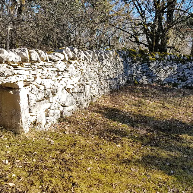 Muret en pierre du causse