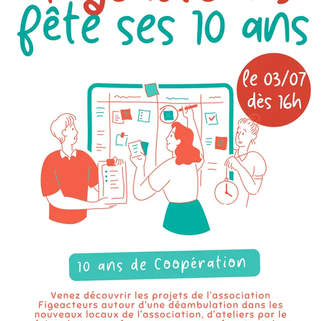Affiche événement apéro solidaire association coloré - 1