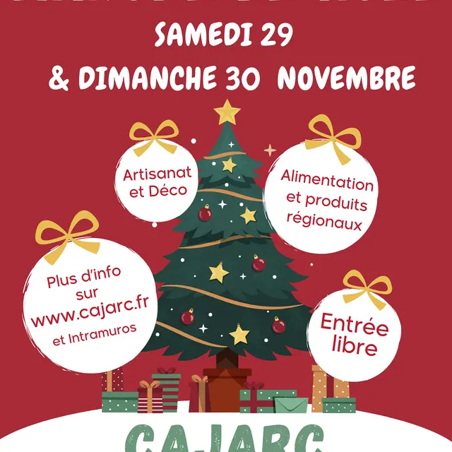 Affiche Noël événement rouge  - 1