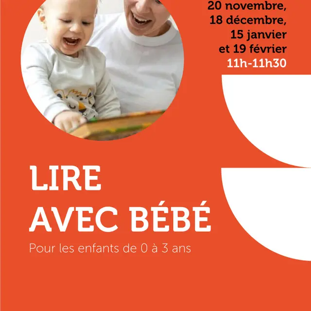Affiche Lire avec bébé - pradines VAL