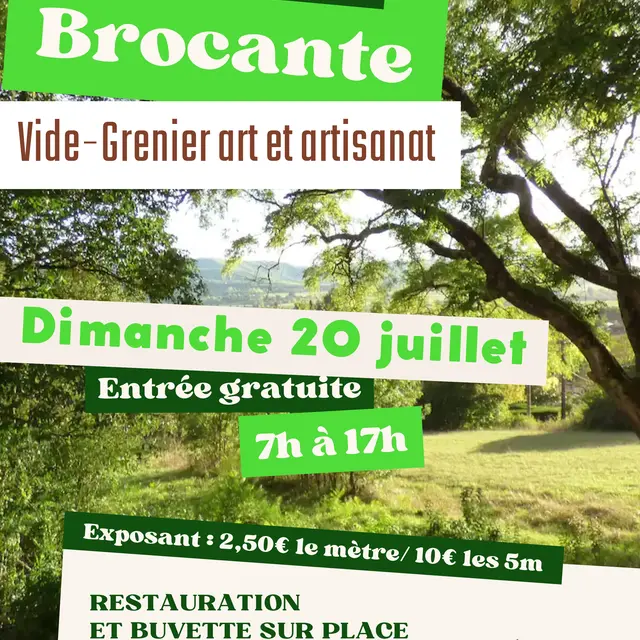 Affiche Poster Évènement Vide Grenier Brocante Moderne Coloré - 1