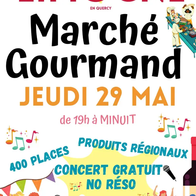 Affiche marché gourmand 29-05-25 Limogne