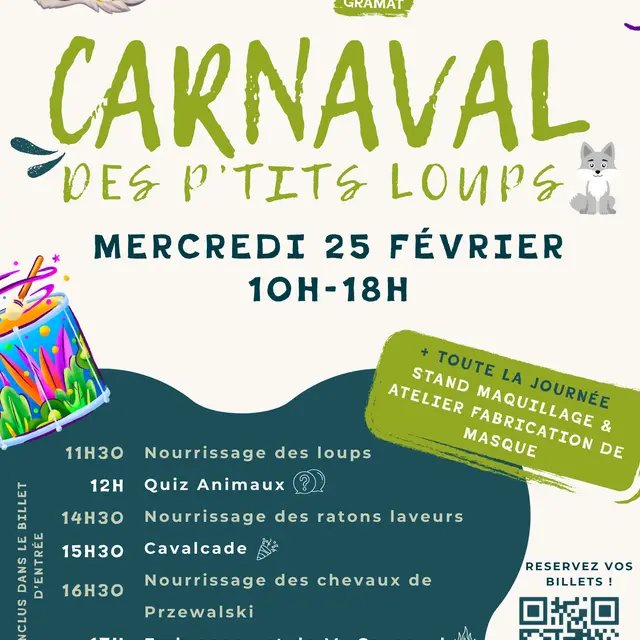 Affiche carnaval Parc animalier de Gramat