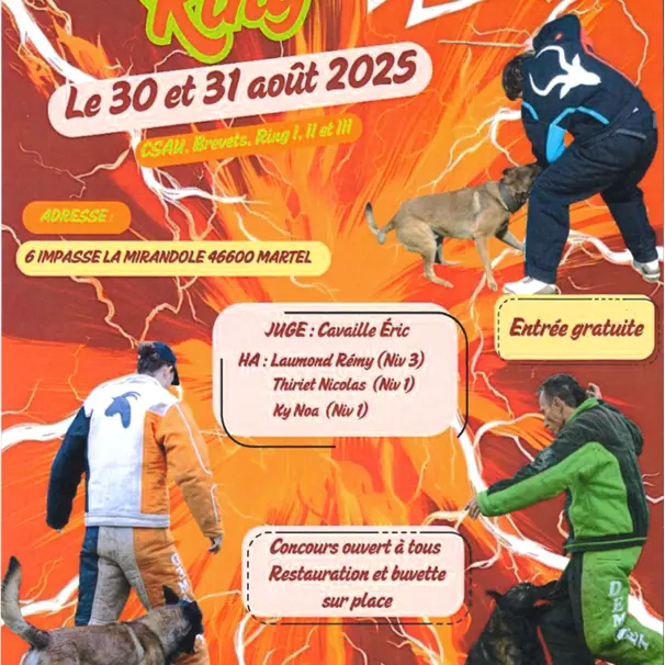 Affiche concours canin Martel